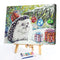 Frameless Hand Painted Picture DIY Snowing Hedgehog Painting By Numbers Craft