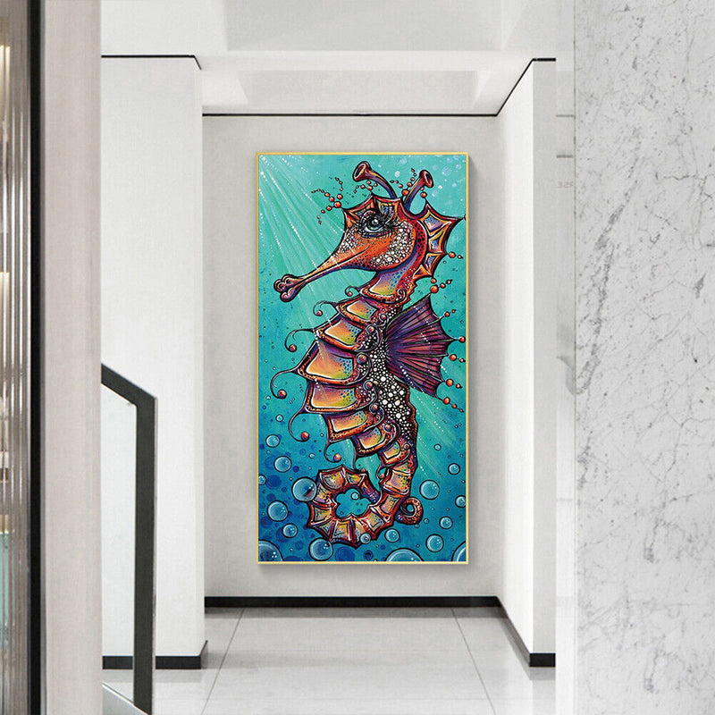 Hippocampus Oil Paint By Numbers Kits Canvas Picture DIY Wall Art Craft Color