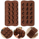 Chocolate Mold Xmas Cake Making Gift Box Ice Tray Santa Tree Silicone Mould