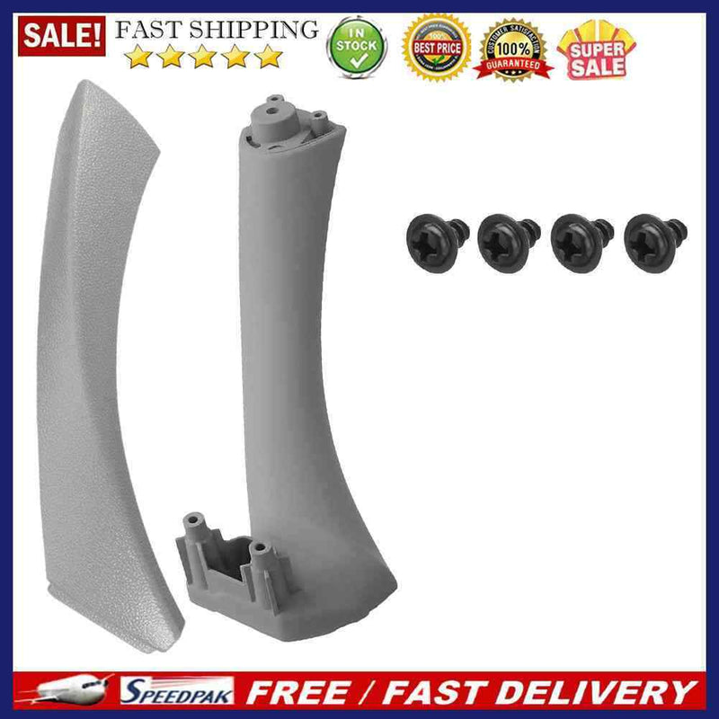 2pcs Right Side Inner Front Door Panel Pull Trim+Cover for  E90 E91 (Grey)
