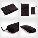 100x140cm Moistureproof Pocket Beach Blanket Mini Camping Mattress (Black) Newly