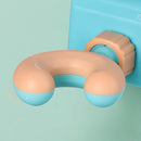 C Shaped Shower Stand No Punching & Any Angles Adjustable Stand (Orange)