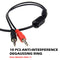 10pcs 5mm Clip-on Ferrite Ring Core Bead Choke RFI EMI Noise Filter Cable C