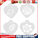 4pcs/Set DIY Leaf Flower Coffee Stencils Cake Baking Scrapbook Templates