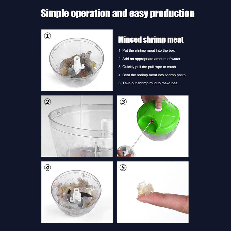 Portable Handheld Lure Mixing Shrimp Grinder Blender Blender Fishing Gear Tools