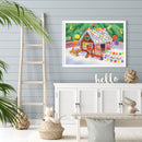 #A Christmas Candy House 5D DIY Diamond Painting Kits Full Round Drill Wall Deco