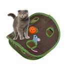 Cat Mice Bell Tent with 9 Holes Hide Tunnel Foldable Interactive Play Pet Toys