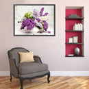 5D Diamond Painting DIY Lavender Partial Round Drill Mosaic Picture Wall Decor