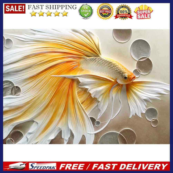 Full Cross Stitch Cotton Goldfish 11CT DIY Art Stamped DIY Craft Artwork Kits