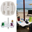 Beach Umbrella Table Tray Snack Water Cup Holder Beverage Bottle Holder
