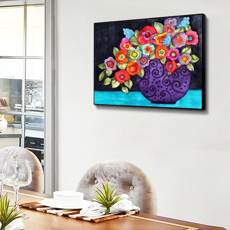40x50cm Frameless DIY Oil Paint By Numbers Picture Home Living Room Decor Vase
