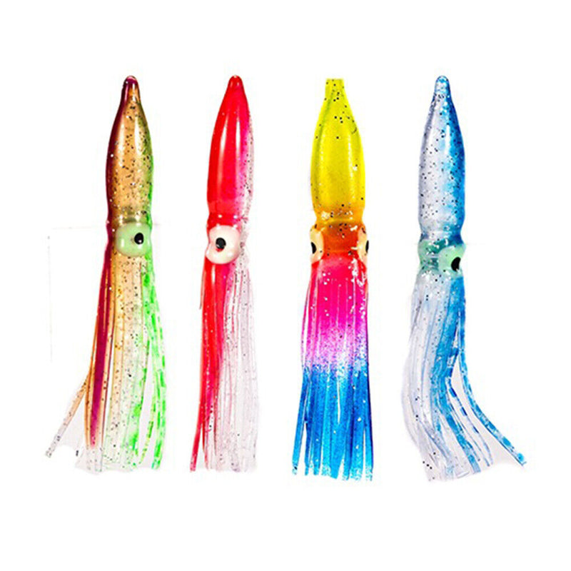 10pcs 8cm Squid Skirts Bionic Fishing Lures Artificial Soft Bait Fishing Ta