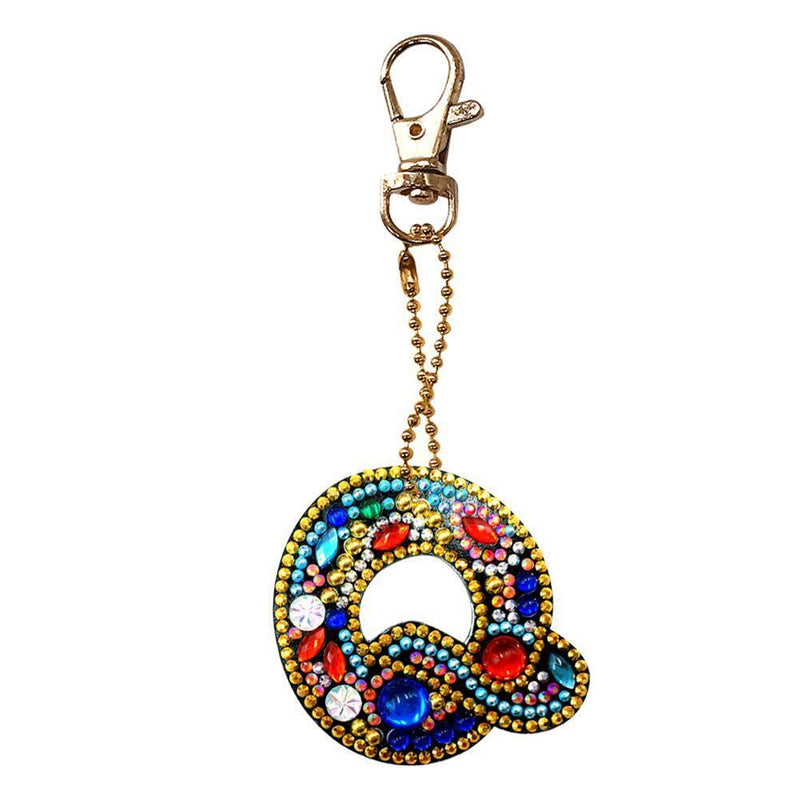 DIY Key Chain Diamond Painting Letters Women Bag Keyring Pendant Gift (Q) Newly