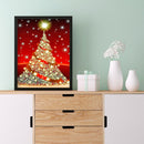5D DIY Full Drill Round Shape Christmas Tree Rhinestone Diamond Drawing Kits