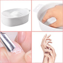 Nail Art Hand Wash Remover Soak Plastic Bowl Nail Bath Manicure Tool(White)