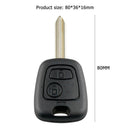 2 Buttons Remote Car Key Fob Case Blank Key Shell for Citroen Saxo Berlingo