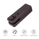 Mini Vacuum Sealer USB Snack Fresh Bag Heat Sealer Cutter (Dark Brown) Newly