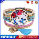 Lvpai Quartz Watch Women Elephant Tassel Pendant Bracelet Watches (Blue)