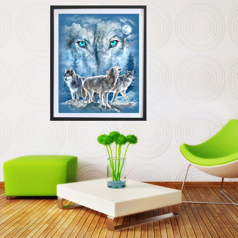 Wolf 5D Diamond Painting Embroidery DIY Cross Stitch Living Room Decor Gift