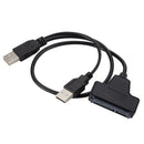 SATA to USB Cable USB 2.0 to SATA 7+15 Pin 2.5 inch HDD SSD Hard Drive Adapter
