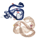 Decorative Nautical Fishing Net Seaside Wall Beach Party Sea Shell (Blue)