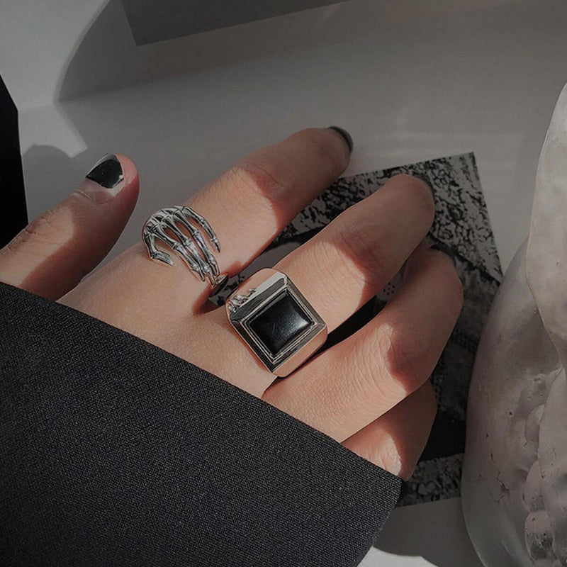 Skeleton Hand Silber Plt verstellbarer Daumenring Damen Schmuck Geschenk.