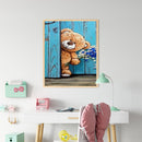 Bear by Door Oil Paint By Numbers Kit DIY Home Decoration Gift Wall Art Pic