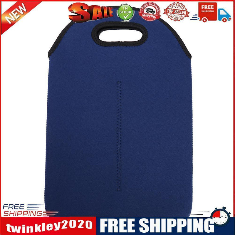 Wine Bottle Cooler Double Bottle Protective Cover Sleeve Holder (Dark Blue)