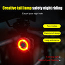 Waterproof USB LED Rear Tail Bike Light Bicycle Cycling Sports Lamp w/2 Battery