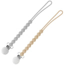 Steel Silicone Teether Baby Nipple Holder Pacifier Clip Teething Chain