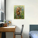 5D Kit Rhinestone Picture DIY Wolf Deer Full Round Drill Diamond Painting Cra