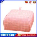 Kitchen Insulated Aluminum Foil Cover Foldable Food Cover (Red Lattice S)