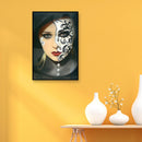 5D DIY Art Full Round Drill Diamond Painting Half Makeup Woman Kit Drawing