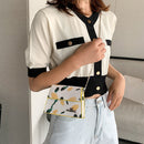 Plant Print Leather Crossbody Bag Women Chain Small Shoulder Handbag (S)