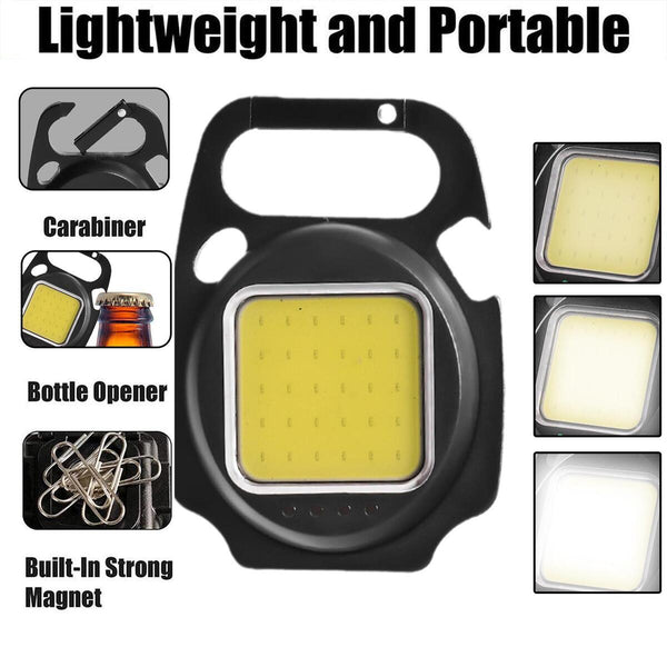 Mini LED Flashlight Portable Work Lights Pocket Keychains Torch USB Rechargeabl`