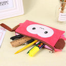 Cute Animal Pattern Pen Bags Kids Boys Girls Student Pencil Bags (Pink)