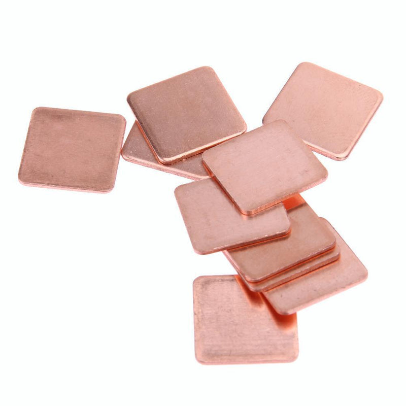20pcs/Lot 15*15mm 1.2mm 1.5mm 1.8mm 2mm DIY Copper Shim Thermal Pad Cooler