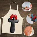 Ladybug T Linen Kitchen Apron Household Waterproof Pinafore Bibs (82x68cm)
