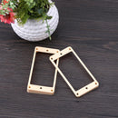2pcs Guitar Curved Humbucker Pickups Frames Holder Mounting Rings(Yellow)
