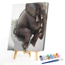 Toilet Elephant Oil Paint By Numbers Kits Canvas DIY Coloring Picture Craft
