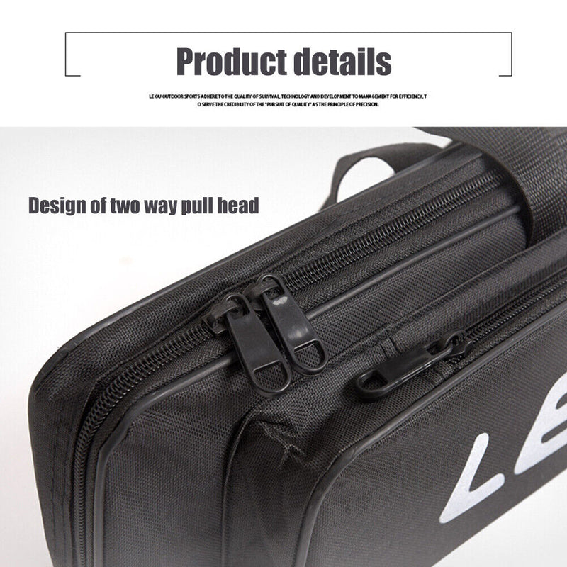 LEO Fishing Tackle Zipper Carry Pouch Case Oxford Cloth Fishing Rod Storage Bag