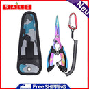 Steel Fishing Plier Tongs Lure Braid Line Cutter Hook Remover Fishing Scissors
