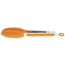 Silicone Stainless Steel BBQ Tongs Meat Clip Bread Food Clamp (9in Orange)