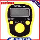 LCD Display Finger Counter LED Luminous Electronic Tally Counter (Yellow)