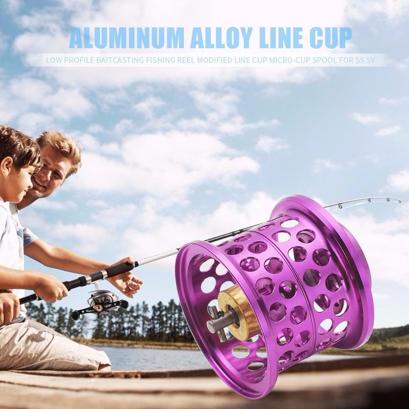 Low Profile Casting Fishing Reel Modified Line Cup for DAIWA Steez (Purple)