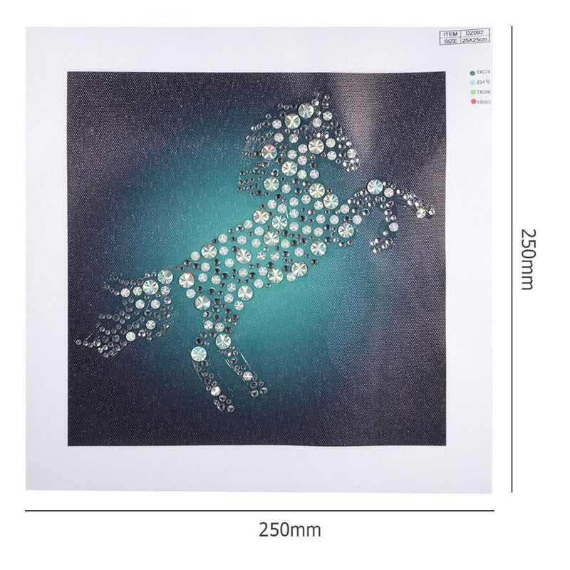 5D DIY Fluorescent Diamond Painting Horse Animal Cross Stitch Embroidery