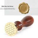 Retro Wax Seal Geometric Pattern Sealing Wax Stamp Wood Handle Crafts