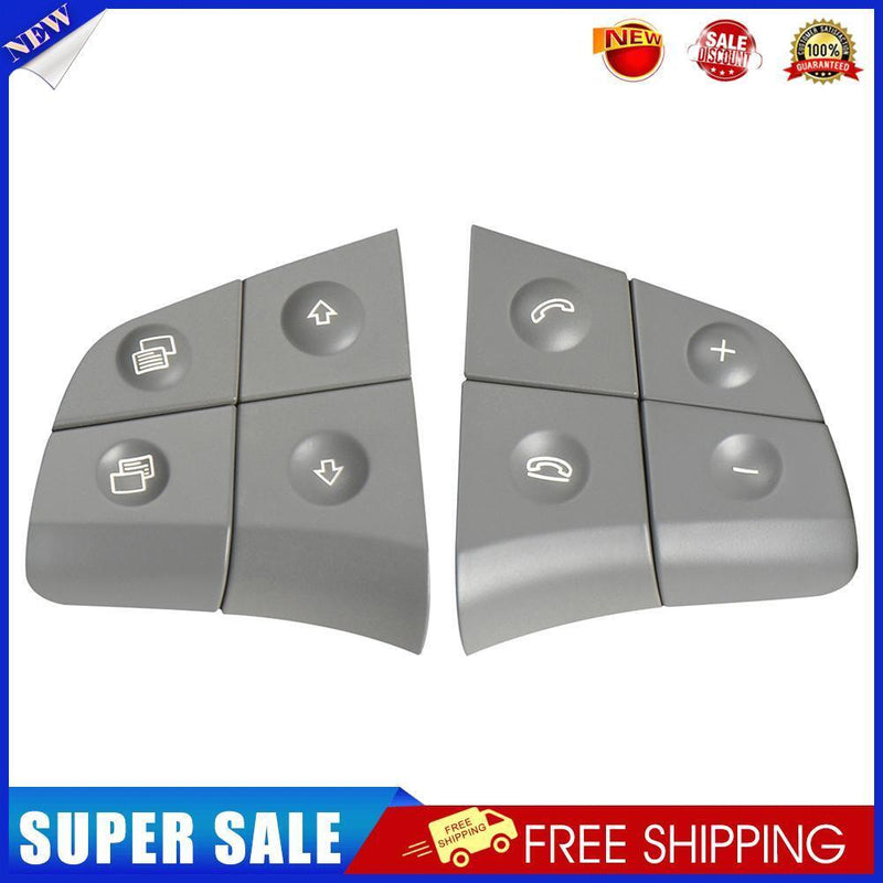 1 Pair 8 Keys Car Steering Wheel Switch Button for Benz B-Class (Grey)