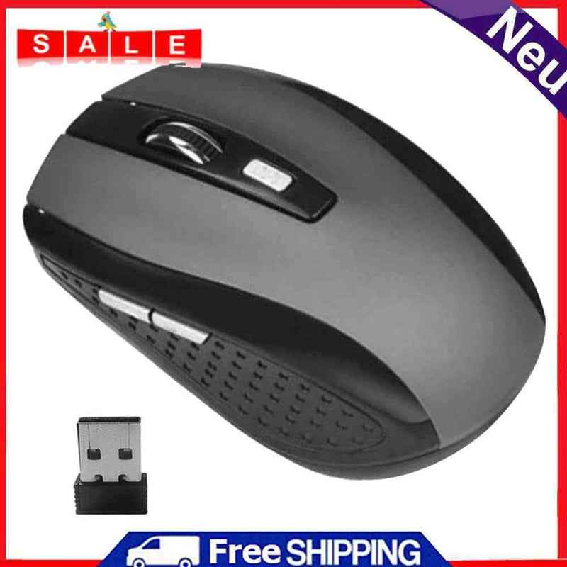 6 Buttons 2.4GHz Wireless 2000DPI Optical USB Receiver Laptop Notebook PC Mouse