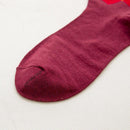1 Pair Men Cotton Soft Socks Gradient Color Middle Tube Socks (Yellow Red)